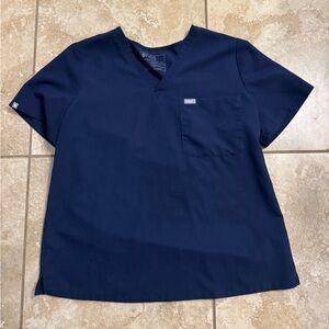 Navy FIGS Catarina One-Pocket Scrub Top Size X-Large